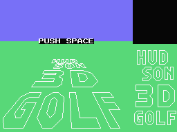 Hudson 3D Golf Title Screen